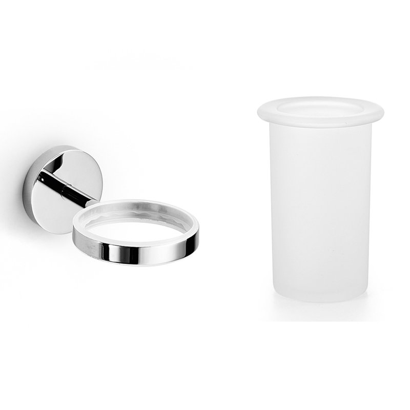 Duemila Bathroom Accessory, Frosted Glass