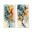 Ensemble de 2 pièces d'art mural orange et bleu à motif abstrait «I»-1540862177-1540862205