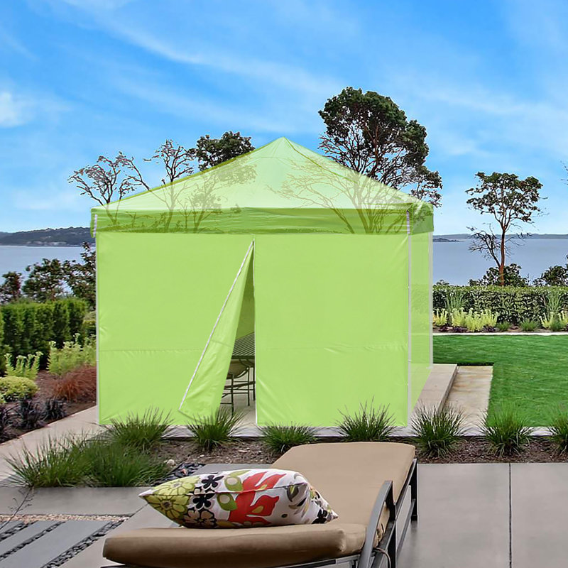 Green UV30+ Water-Resistant Fabric Canopy Sidewall with Zipper