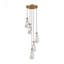 Luminaire suspendu en grappe à 5 lumières, lustres de plafond hauts en laiton réglables, lustre de salon, lustres de vestibule, luminaires suspendus Stairwell, ampoule E12 non incluse