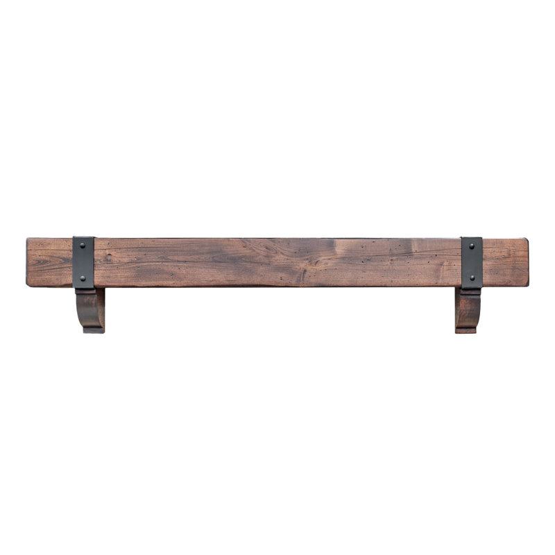 Breckenridge Fireplace Mantel with Steel Straps, 72"