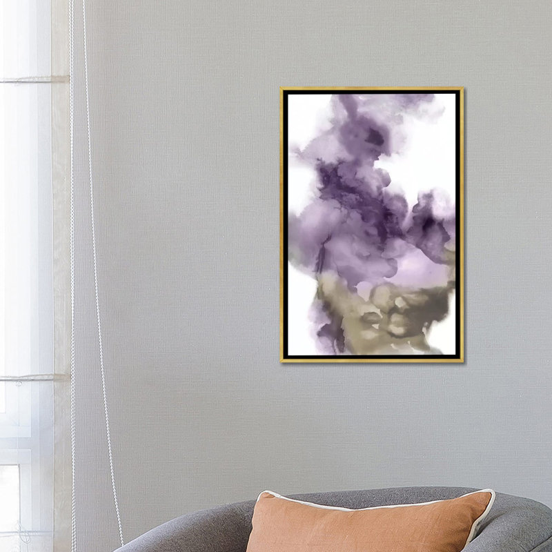 «Derive in Amethyst I» par Daniela Hudson - reproduction d'art, H 26 po x l 18 po x 1,5 po, Toile encadrée d'or