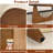 100% Solid Wood Triangle Coffee Table - Mid Century Modern Coffee Table For Living Room, Modern Tea Table For Home, 34.3x23.6x16.5
