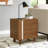 21.7'' H Mid-Century Modern Nightstand with 2 Drawers