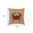 Tan Brown Distressed Crab Throw Pillow
