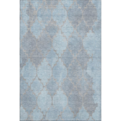 Premium Machine Washable Otte AMF1784 Damask Rug