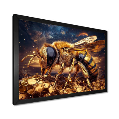«Happy Honeybee Happiness - Bee», reproduction d'art murale