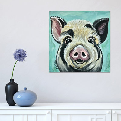 Sarge The Pig - Wrapped Canvas Print
