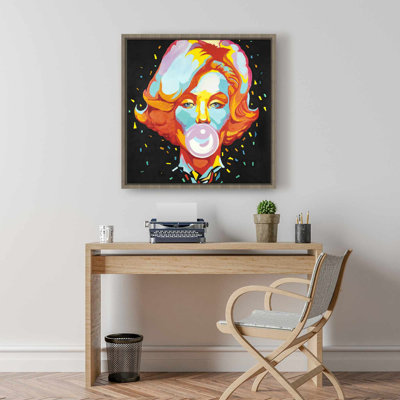Colorful Marilyn Monroe Bubblegum Canvas | Home Decor Art