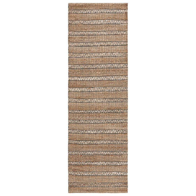 Abdelilah Geometric Flatweave Olive/Natural Area Rug, Runner 2'3" x 8'