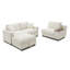 Canapé modulaire de 120,3 po, canapé en L surdimensionné, ensemble de canapé Cloud avec table rabattable, plateau pivotant à 360 degrés, porte-gobelets, chargeur USB, OTTOMAN de rangement et accoudoirs, canapé à siège large pour le salon-2102532608-2102532638