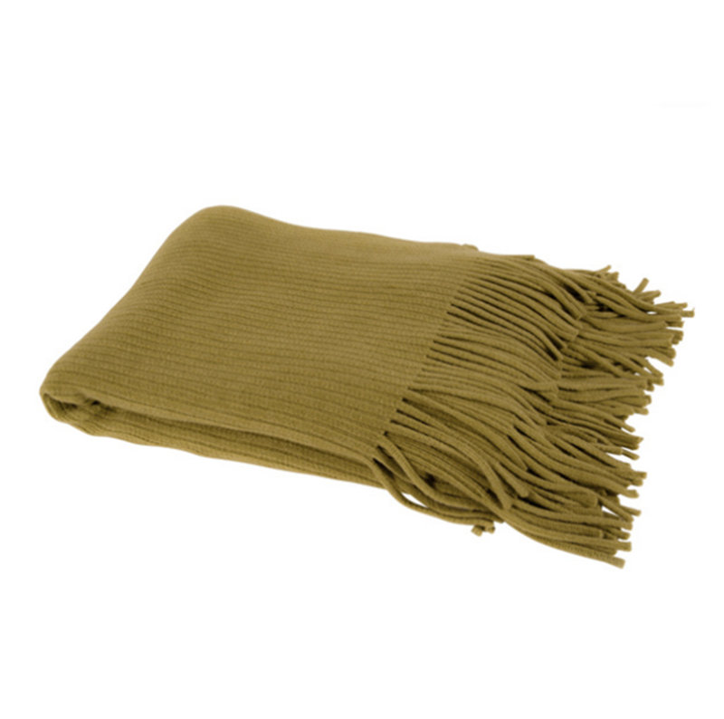 Knitted Throw Blanket, Lime