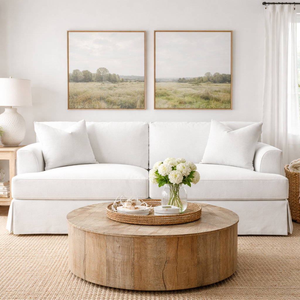 Lucia 92.5'' Upholstered Sleeper Sofa, Drusky Moonglow Sustain® Basketweave