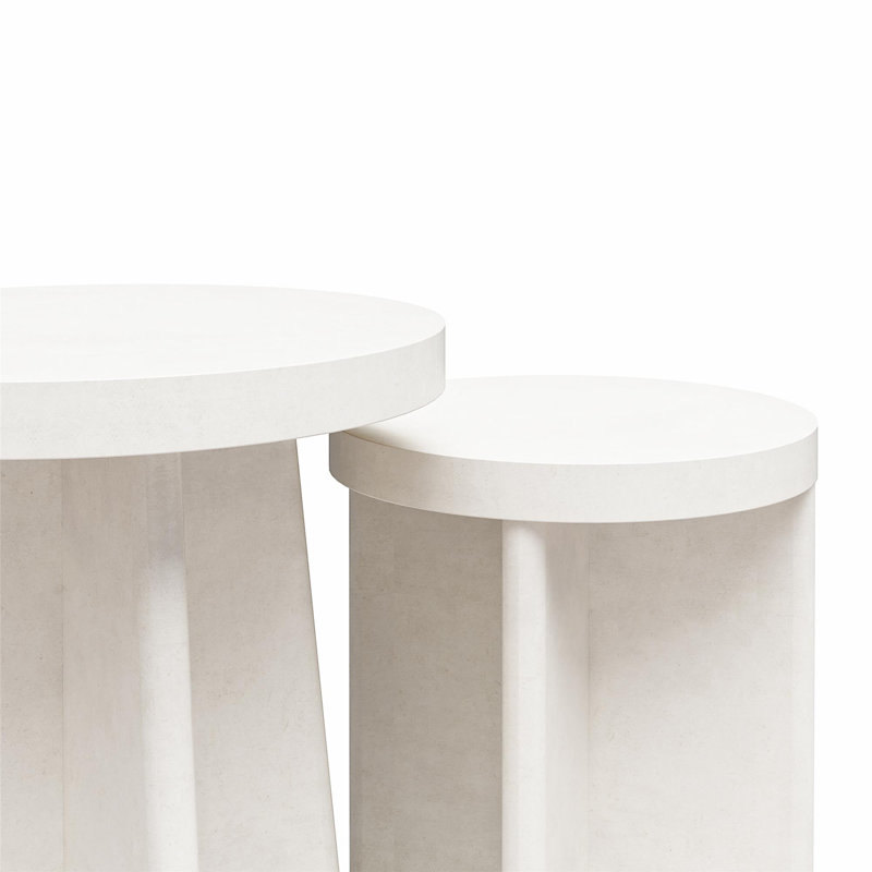 Tables de bout rondes Liam, ensemble de 2