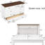 Lit pour grand lit, grand compartiment, armoire d'apparence blanche et noyer avec rangement abondant,-1593359583