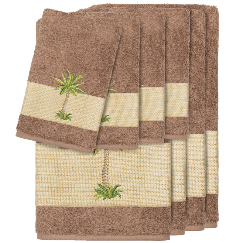Ensemble de serviettes 8 pièces 100% coton turc Colton, Latte
