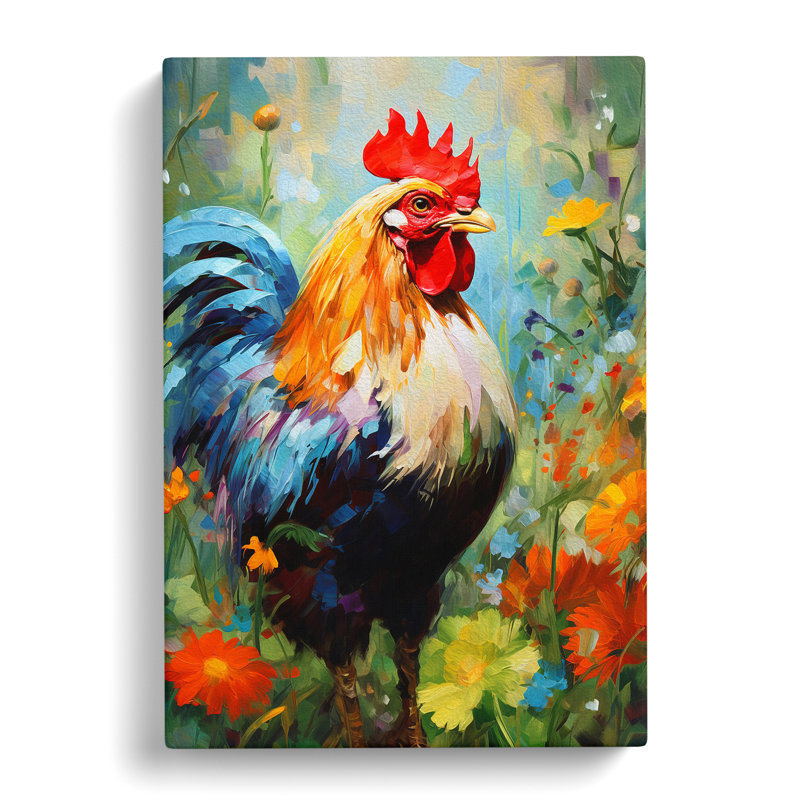 Chicken Impressionism - No Frame Print, 50cm H x 35cm W x 3cm D