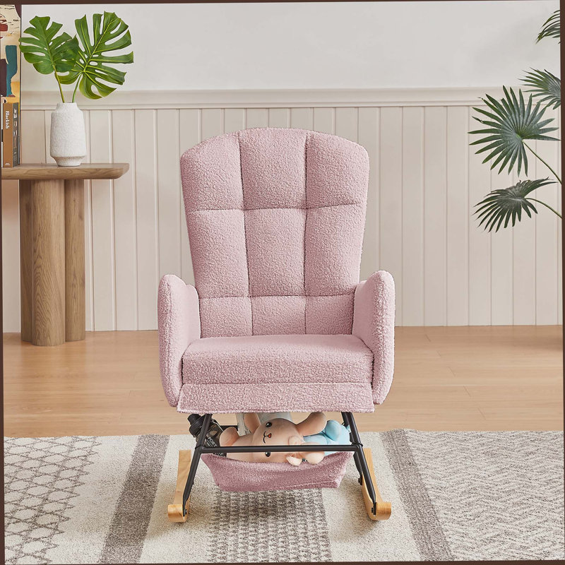 Teddy Rocking Armchair, Rose