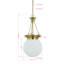 Luminaire suspendu Geneva, doré