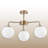3 Lights Metal Body Glass Cap Modern Minimalist Globe Semi Flush Mount-41445702-41445696