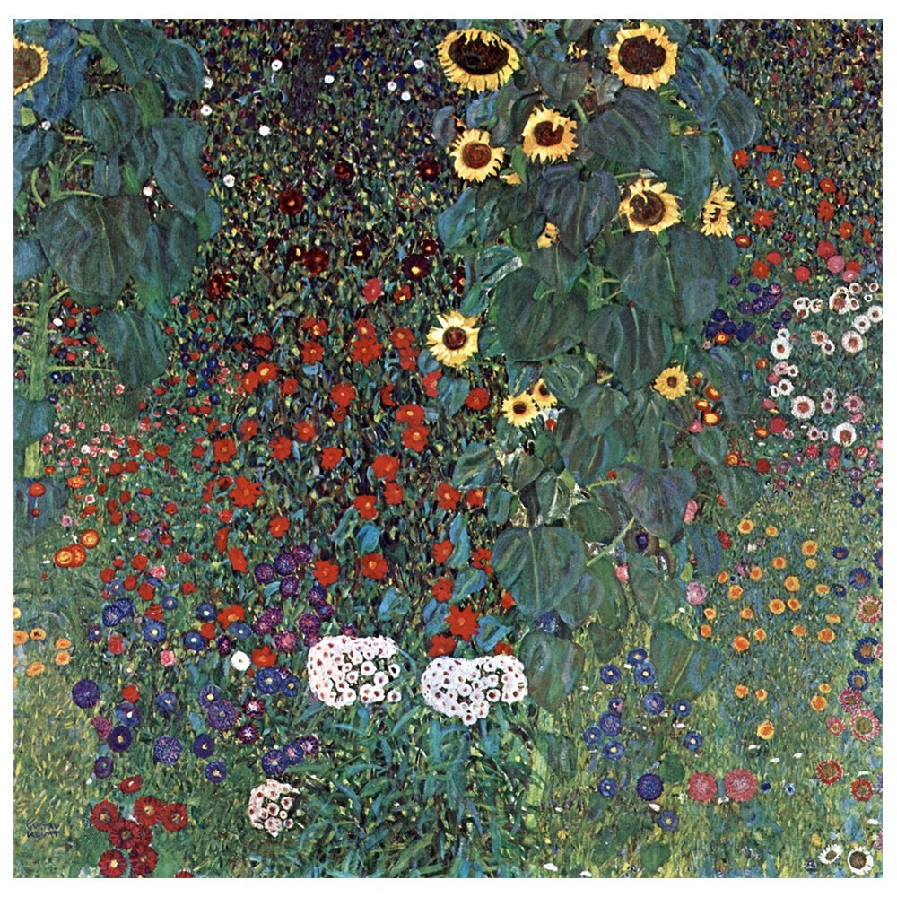 Leinwandbild Country Garden with Sunflowers von Gustav Klimt