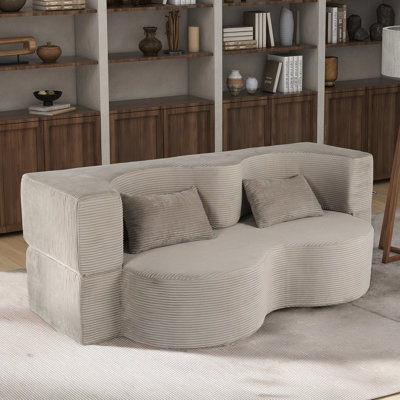 Lit convertible pliable sans dossier de 21 po avec matelas en mousse à mémoire de forme et 2 coussins pour la vie en appartement