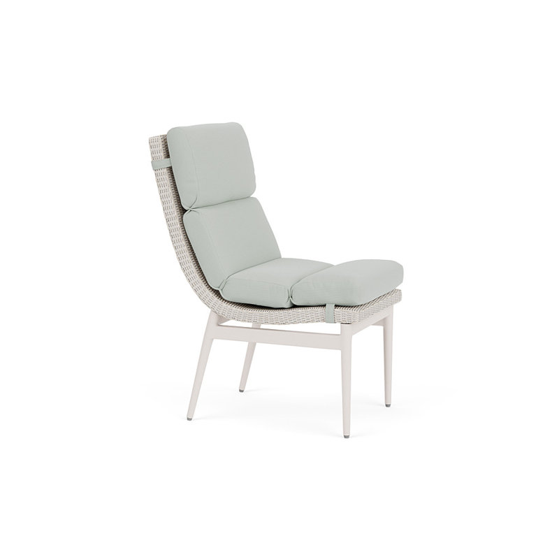 Cascade Outdoor Dining Side Chair, Callen Celadon, Antique White