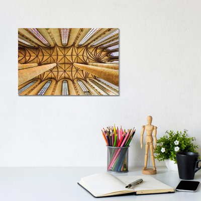 Vaulted Ceiling, Church Of The Jacobins, Toulouse, France by Hollice Looney - Wrapped Canvas Print