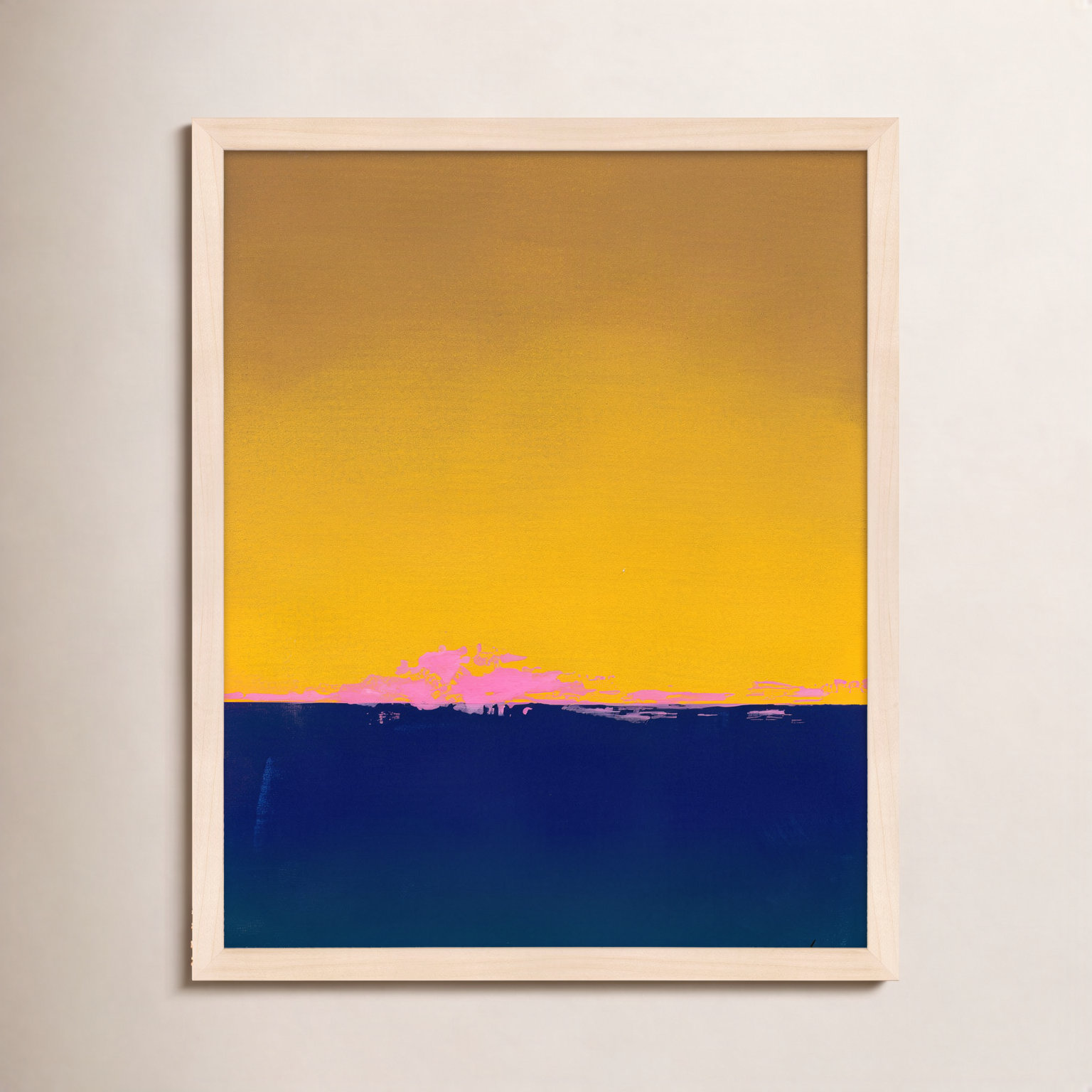 Horizon 1 Print by Lee Lessem, 25" H x 20" W x 1.25" D, Beige