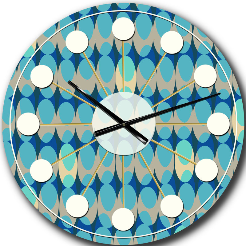 Horloge murale rétro Mid-Century, Grand