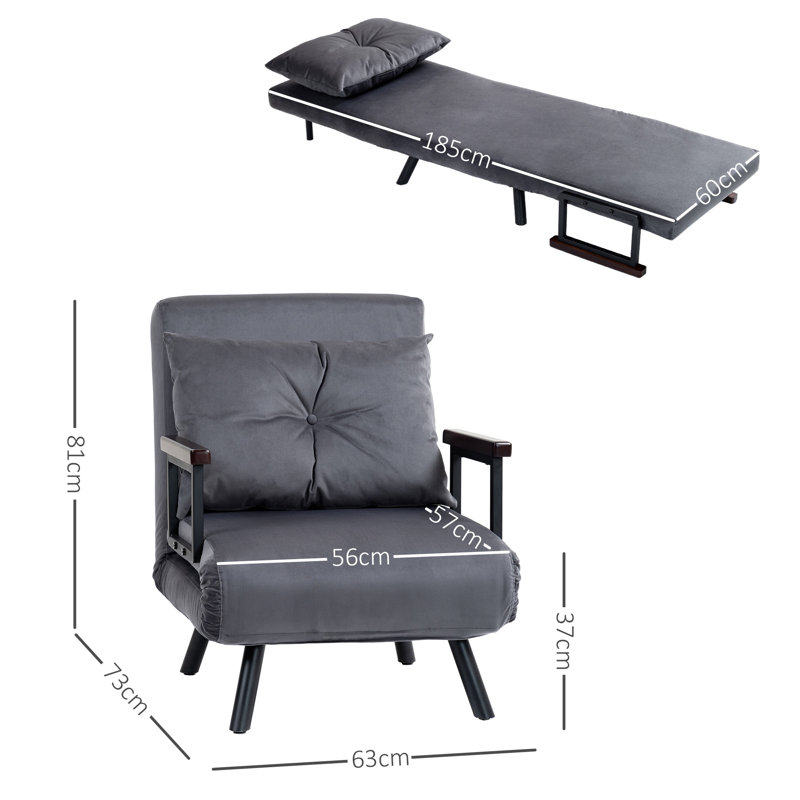 Kauai Single 73cm Upholstered Futon Chair