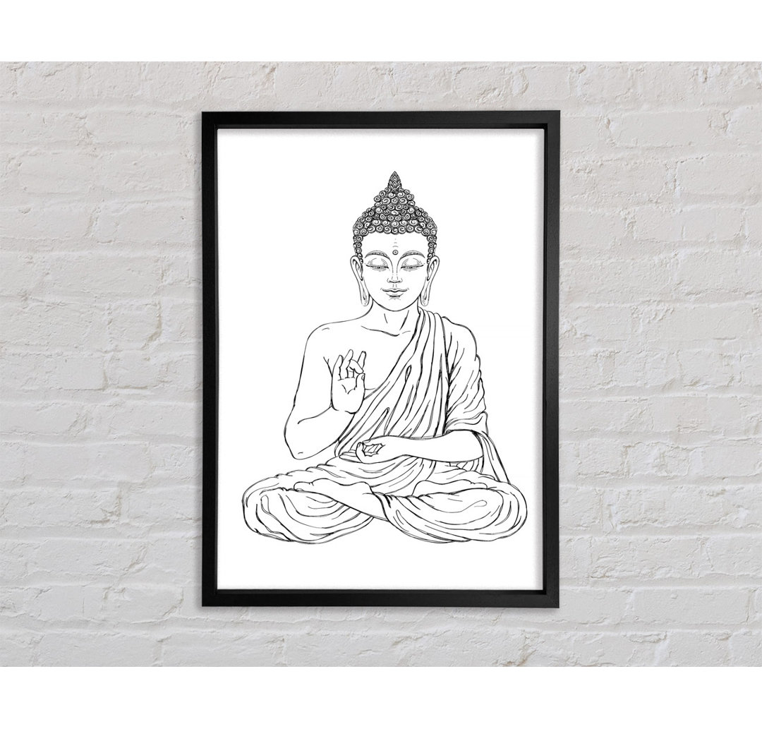 Buddha 12 - Einzelner Bilderrahmen Kunstdrucke auf Leinwand