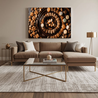 Desserts Mixed nuts Brown Canvas Wall Art