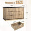 Armoire de rangement multifonctionnelle à six tiroirs avec présentoir de table et glissières lisses, 47,2 * 15,7 * 29,6 pouces, coins arrondis, pour l'organisation du salon de la chambre à coucher, matériau minimaliste
