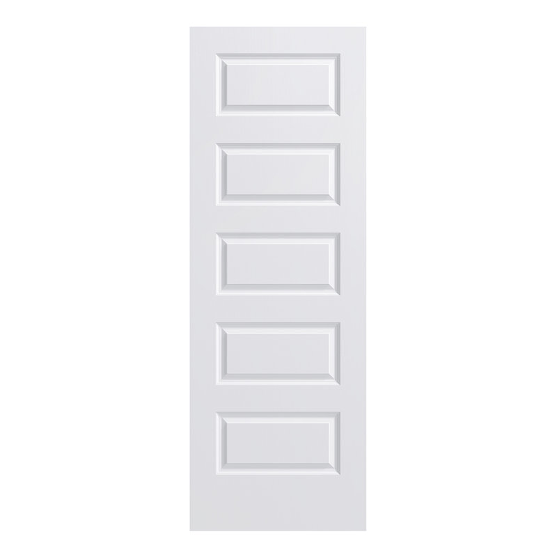 Dalle de porte intérieure en composite 28 po x 80 po à 5 panneaux carrés, 28 po x 80 po