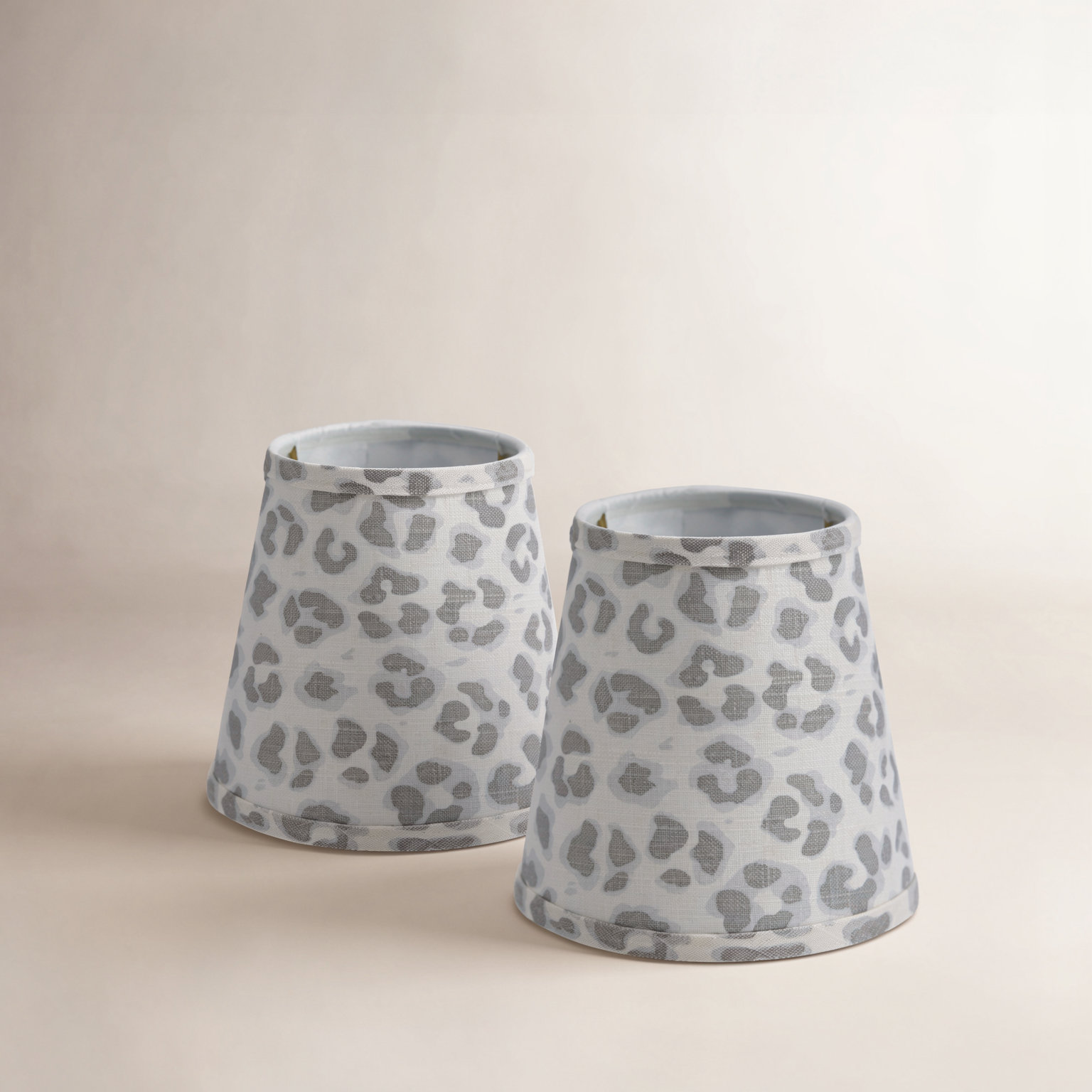 2-Piece Empire Sconce Hardback Lamp Shade Set, Gray