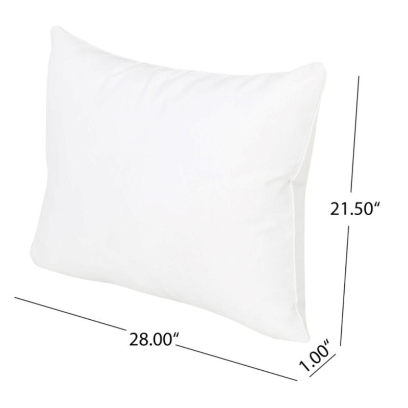 Two-piece club chair cushion set, back and seat cushions (cushions only), White