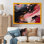 Red and Black Marble Whispers V - Abstract Marble Wall Art Prints