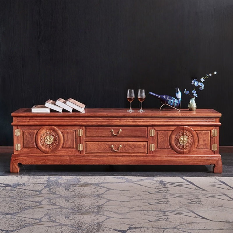Creative Solid Wood TV Stand, 20.87"H x 85.83"L x 18.9"W