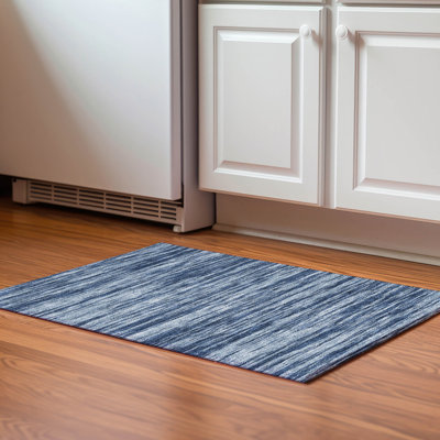 Premium Machine Washable Prisco Blue Rug