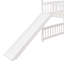 Lit mezzanine simple avec glissade, lit maison avec glissade, blanc-682792576