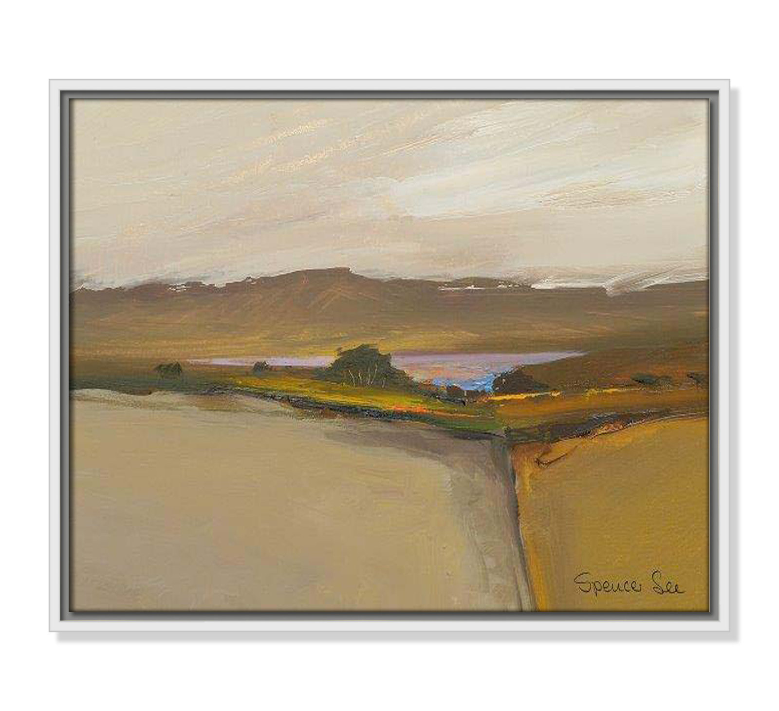 Mack "Heaven and Earth IV" Print, 17.5'' H x 21.5'' W x 2'' D, White Framed