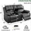 Canapé inclinable 69 po en cuir Vegan-1873966244