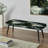 Misty Forest Moody Patterns - Banc noir rembourré abstrait