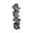 Altus Decorative Metal Cube Accent Sculpture for Tabletop Home Decor - Geometric Stacked Blocks Figurine Accent for Living Room - Silver & Metallic-2092281728