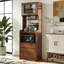 Grand garde-manger 71 po avec portes, tablettes réglables, tiroir et armoire de rangement pour cuisine et salle de bain 71 po