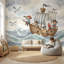 Papier peint fantaisiste pour enfants Pirate Adventure-1452814402-1452814409