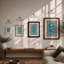 Coiled Serpent Art Deco - Print-1344999414-1344999408