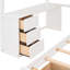 Lit superposé blanc avec bureau intégré et espaces de rangement - Créez une chambre à coucher pleine grandeur élégante sur des tablettes simples pour un environnement de sommeil relaxant