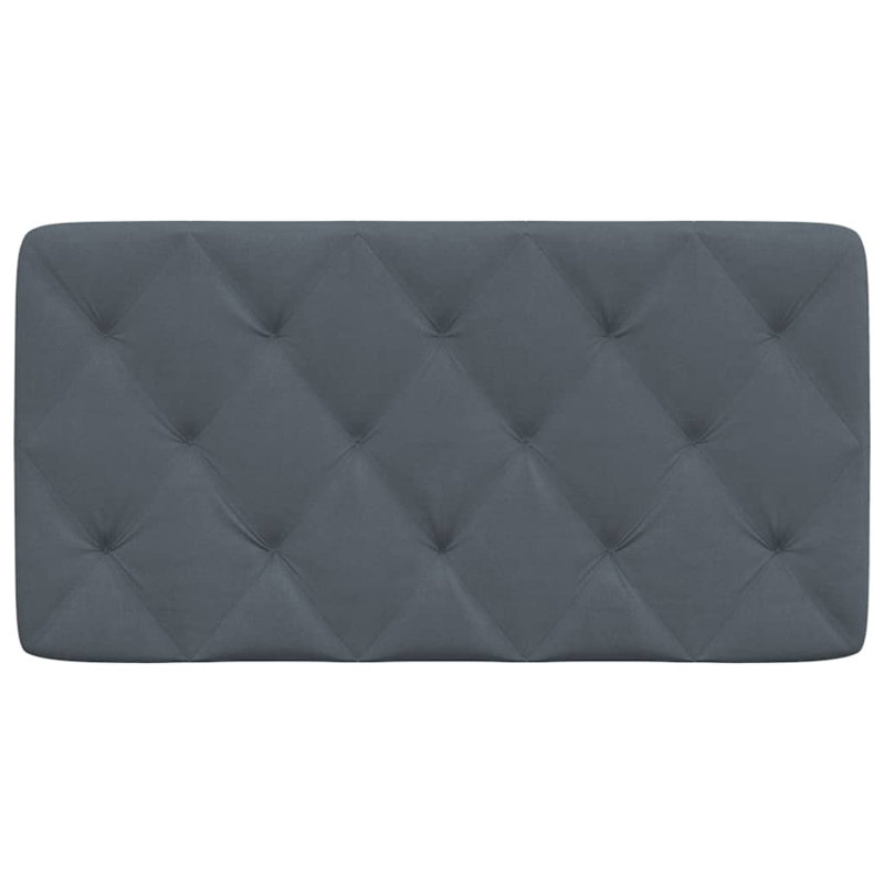 vidaXL Headboard Cushion Piran Dark Grey 100 cm Velvet, Dark Gray